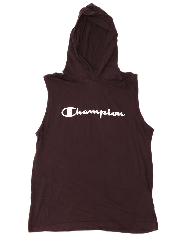 Canotta con cappuccio da uomo Champion, grande, in cotone nero