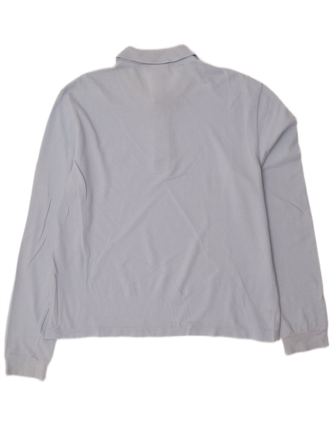 Polo LACOSTE da uomo a maniche lunghe taglia 4 in cotone blu medio