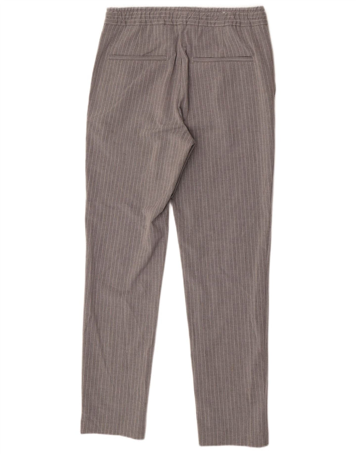 Pantaloni chino slim da uomo Zara piccoli W29 L30 poliestere a righe grigie