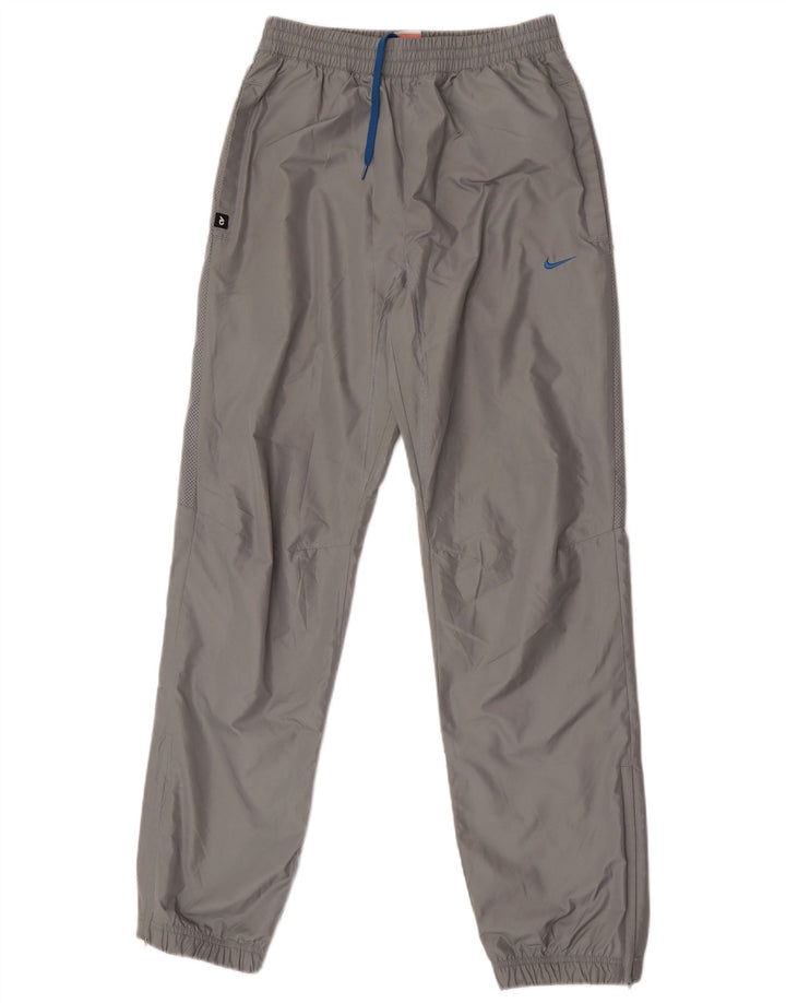 Pantaloni da tuta con grafica Nike da uomo, pantaloni da jogging, piccoli, in poliestere grigio