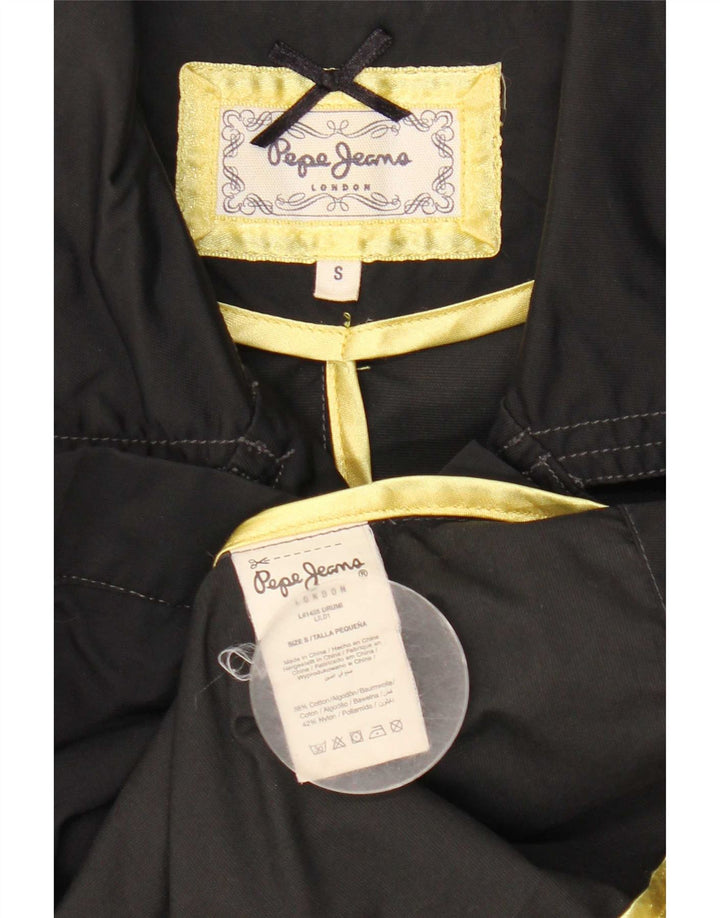 Trench da donna PEPE Jeans UK 10 piccolo cotone nero
