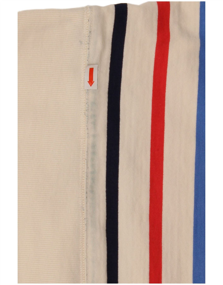 Joules Felpa oversize da donna Maglione UK 8 Piccolo cotone a righe bianche