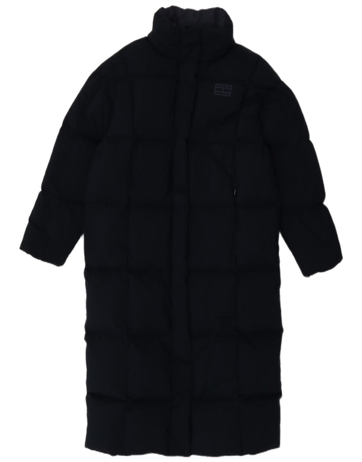 Cappotto imbottito oversize da donna Tommy Hilfiger UK 10 piccolo poliestere blu navy