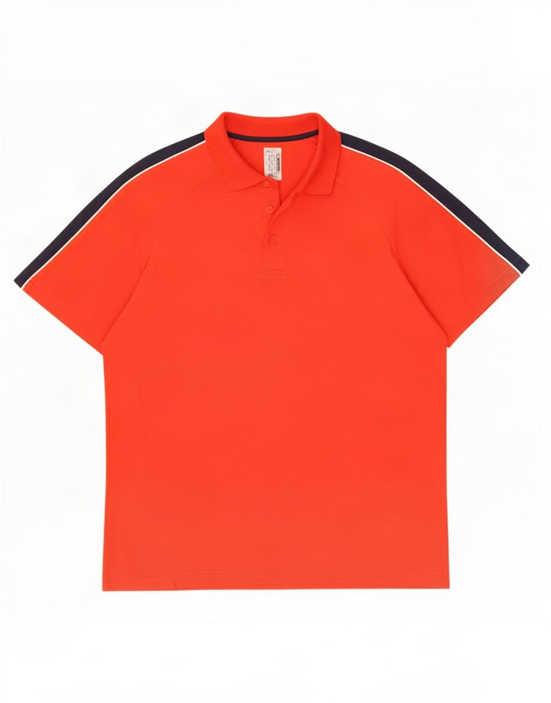 Polo da uomo Fila Large rossa color block in poliammide