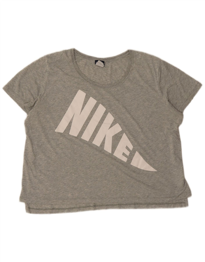 T-shirt grafica oversize da donna Nike Top UK 16 grande grigio chiazzato