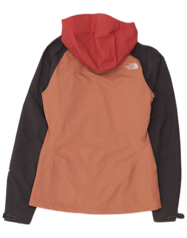 THE NORTH FACE Womens Hooded Windbreaker Jacket UK 6 XS Orange Colourblock