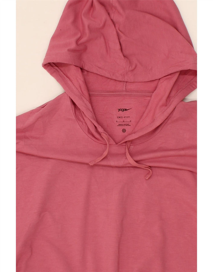 NIKE Womens Dri Fit Hoodie Jumper UK 14 Medium Pink Vintage Nike and Second-Hand Nike from Messina Hembry 
