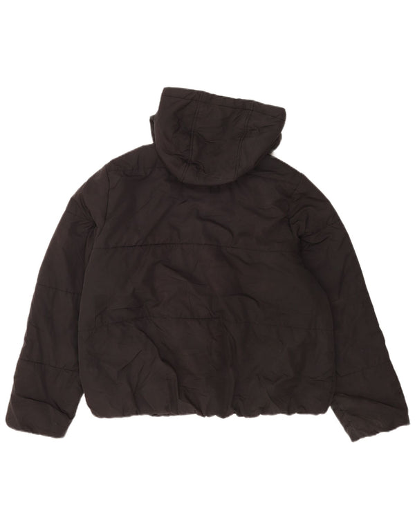 Marks & Spencer Womens Hooded Oversized Padded Jacket UK 14 Large Black