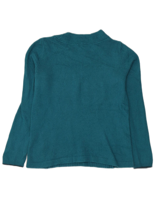 Maglione maglione girocollo da donna White Stuff UK 12 Viscosa blu medio