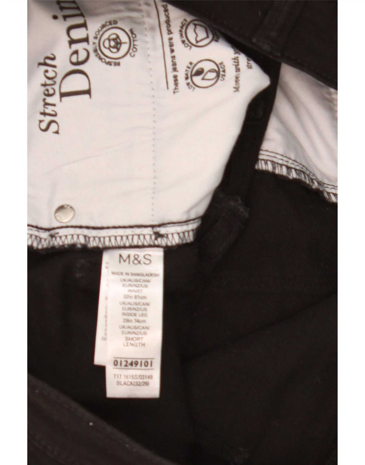 Jeans slim da uomo Marks & Spencer W32 L29 cotone nero