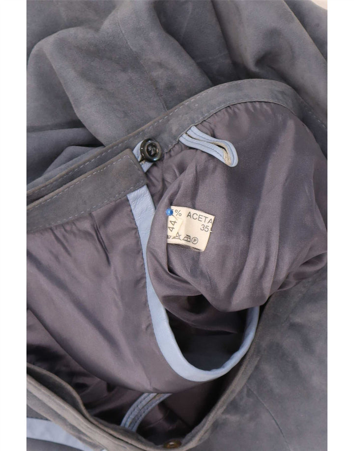 Gonna a portafoglio vintage da donna IT 44 media W25 acetato grigio