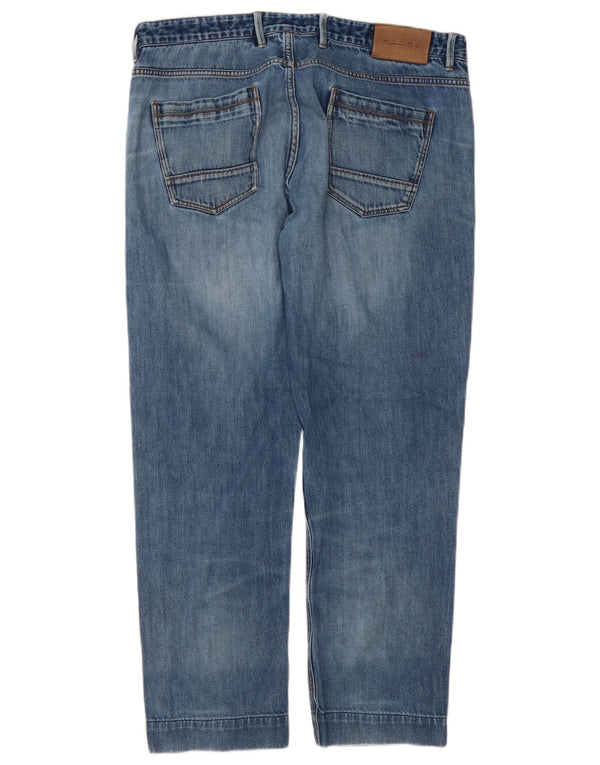 Jeans dritti vestibilità casual da donna Massimo Dutti EU 44 Large W34 L28 Blu