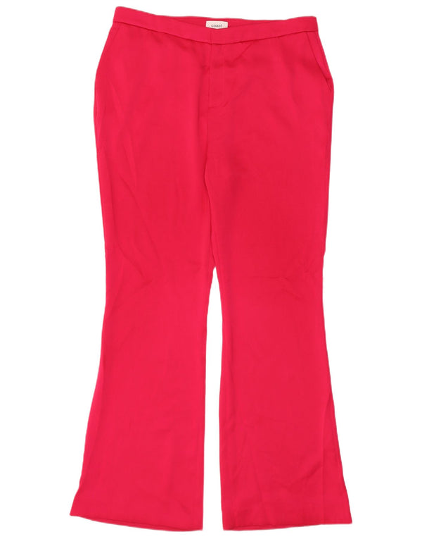 Pantaloni chino bootcut da donna Coast UK 16 Large W36 L32 poliestere rosa