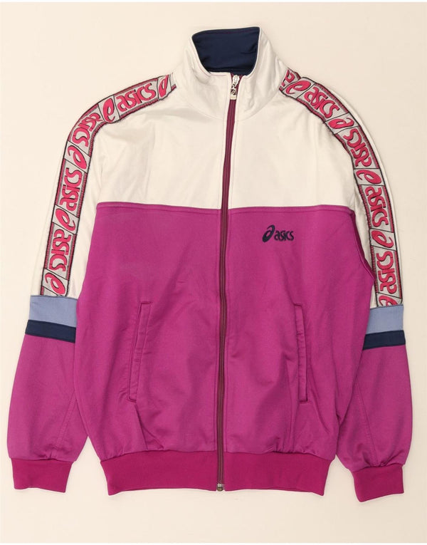 Giacca da tuta grafica ASICS da donna IT 46 Large Purple Colourblock
