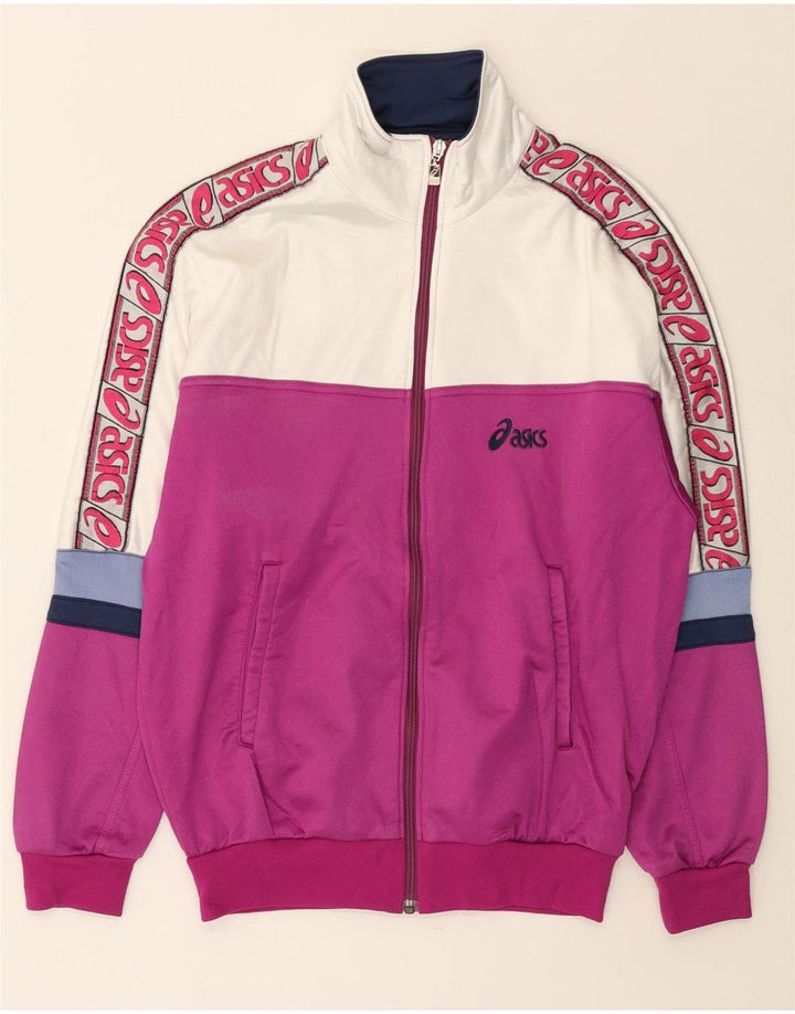 Giacca da tuta grafica ASICS da donna IT 46 Large Purple Colourblock