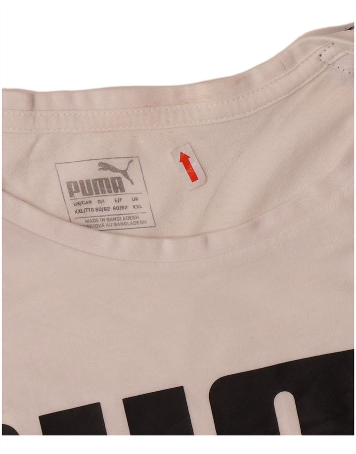 T-shirt grafica da uomo PUMA Top 2XL cotone bianco