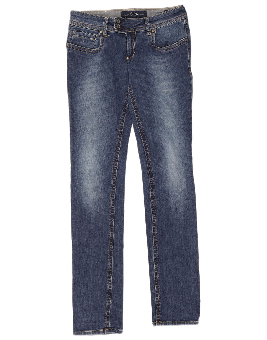Jeans slim da donna Rifle W29 L33 cotone blu