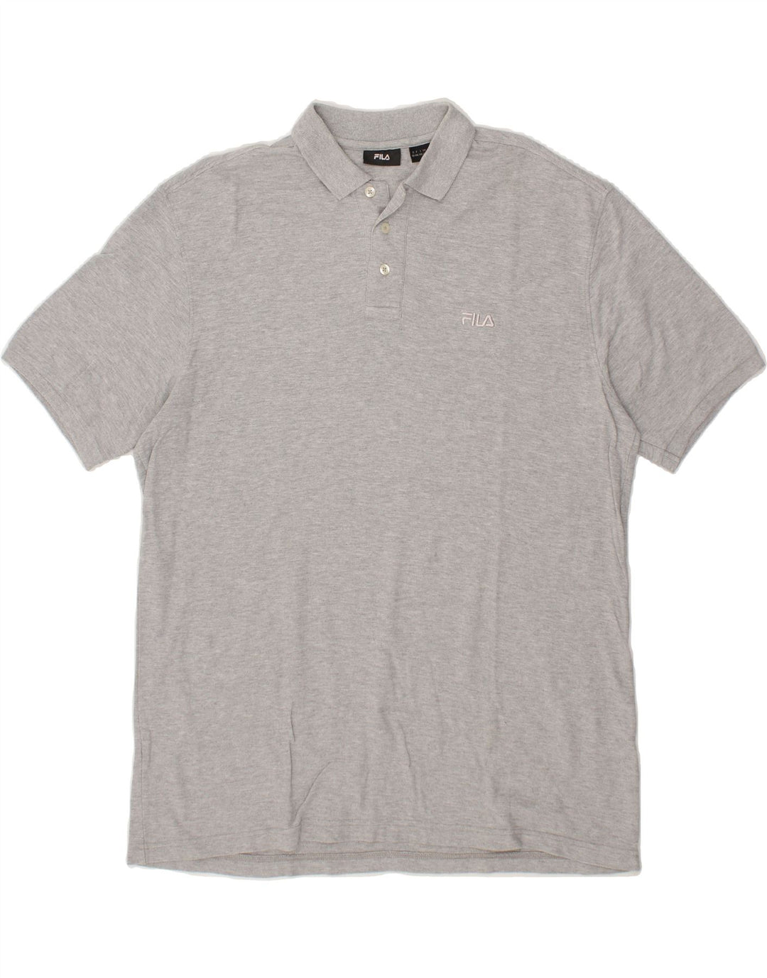 FILA Mens Polo Shirt 2XL Grey Cotton Vintage Fila and Second-Hand Fila from Messina Hembry 