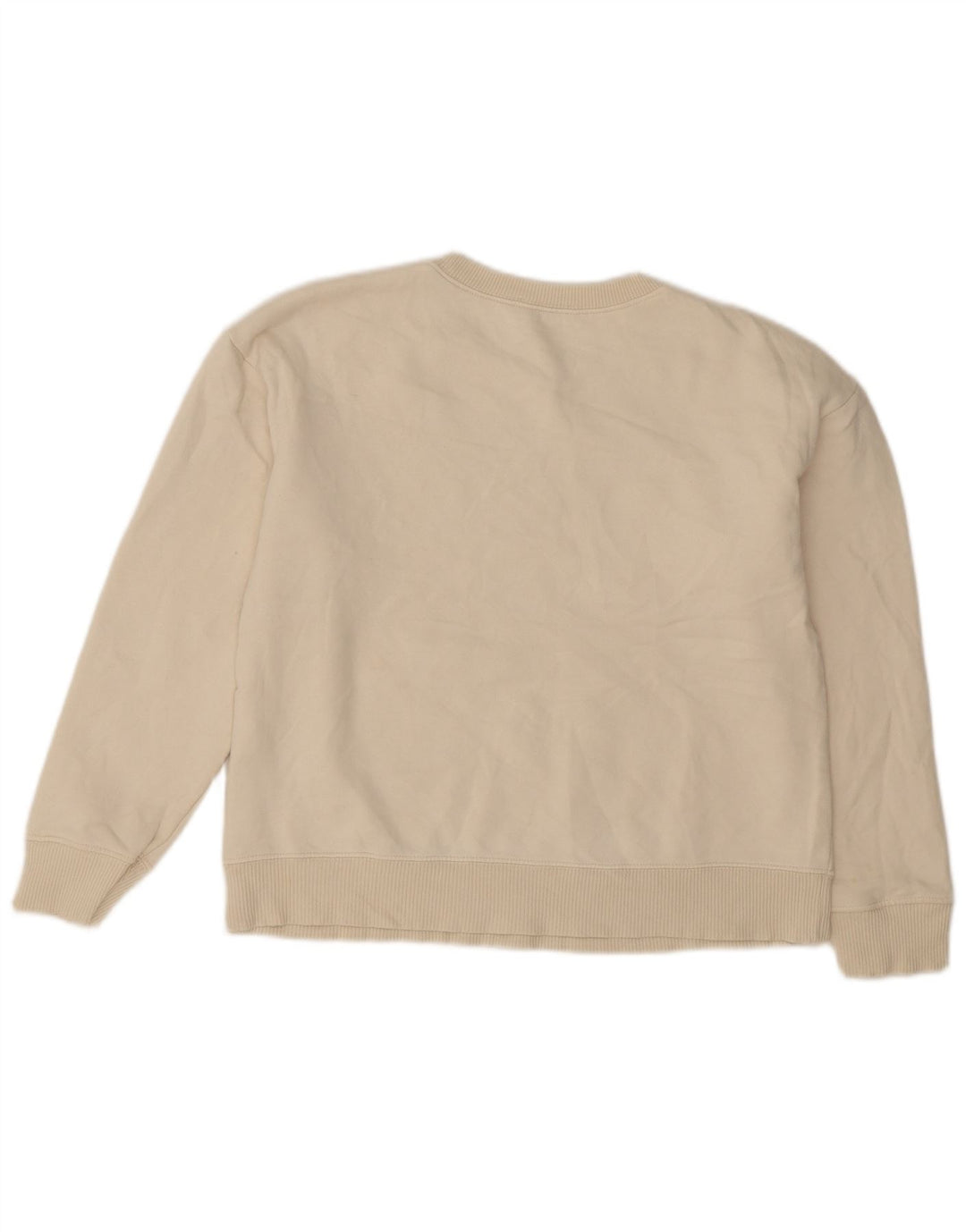 Felpa oversize grafica da donna Zara UK 10 piccola bianco sporco
