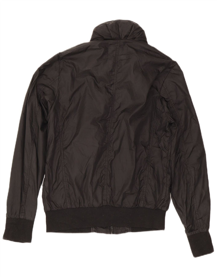 Giubbotto bomber con cappuccio da uomo Zara UK 38 nylon nero medio
