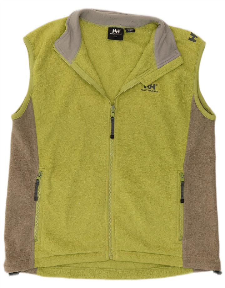 Gilet in pile da donna HELLY HANSEN UK 16 Large Verde Colourblock Poliestere
