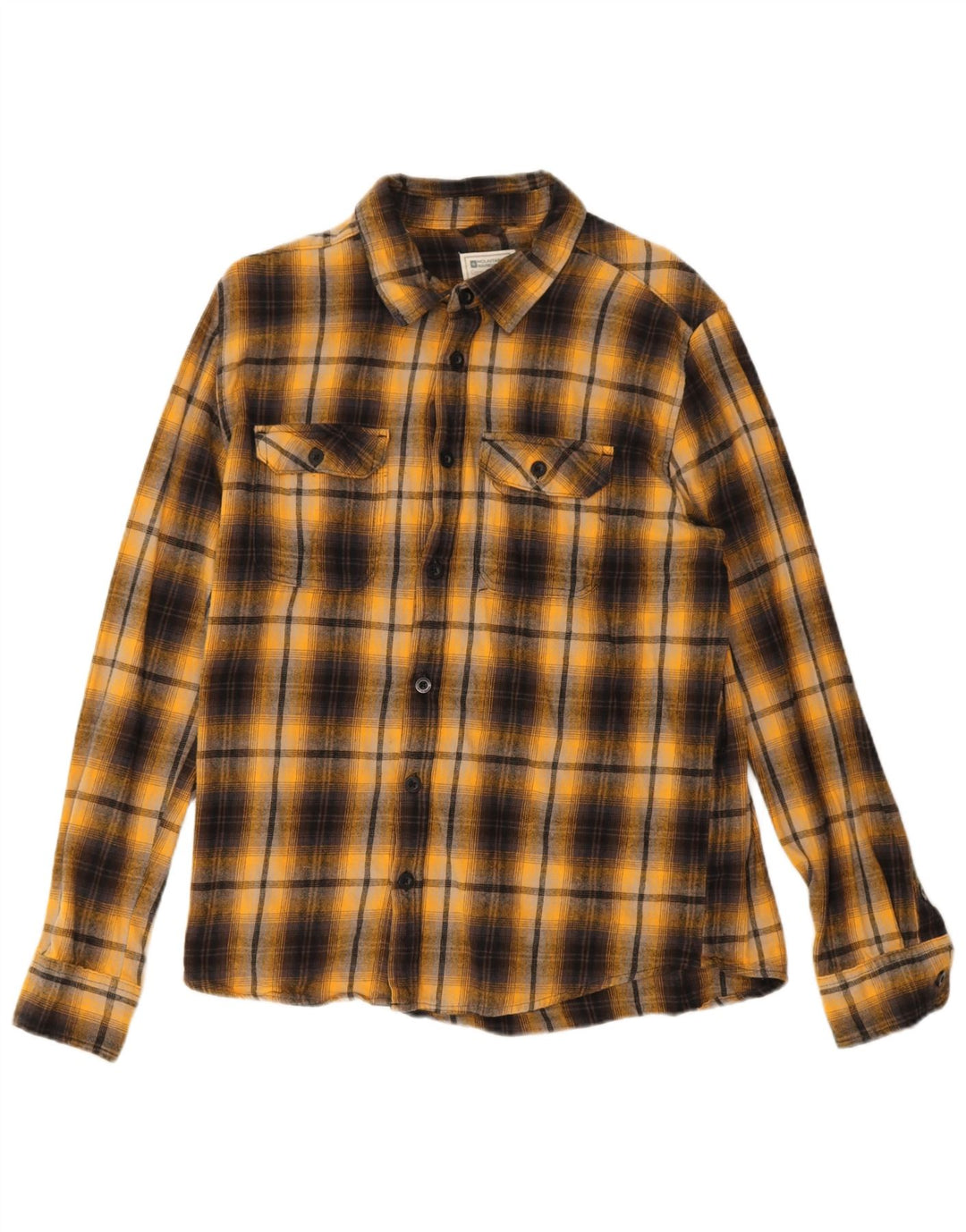 Camicia da uomo in flanella di Mountain Warehouse, cotone a quadri gialli grandi