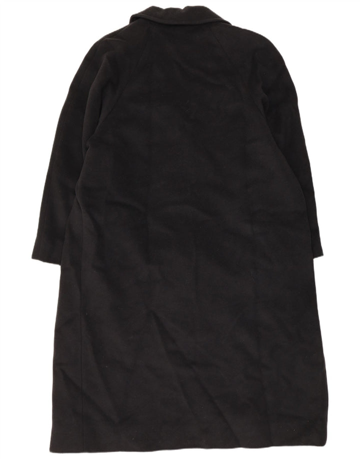 Cappotto doppiopetto vintage da donna IT 52 2XL Lana vergine grigia