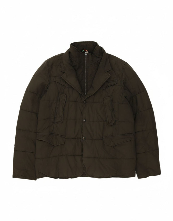 TUCANO URBANO Mens Padded Jacket UK 42 XL Khaki Polyamide