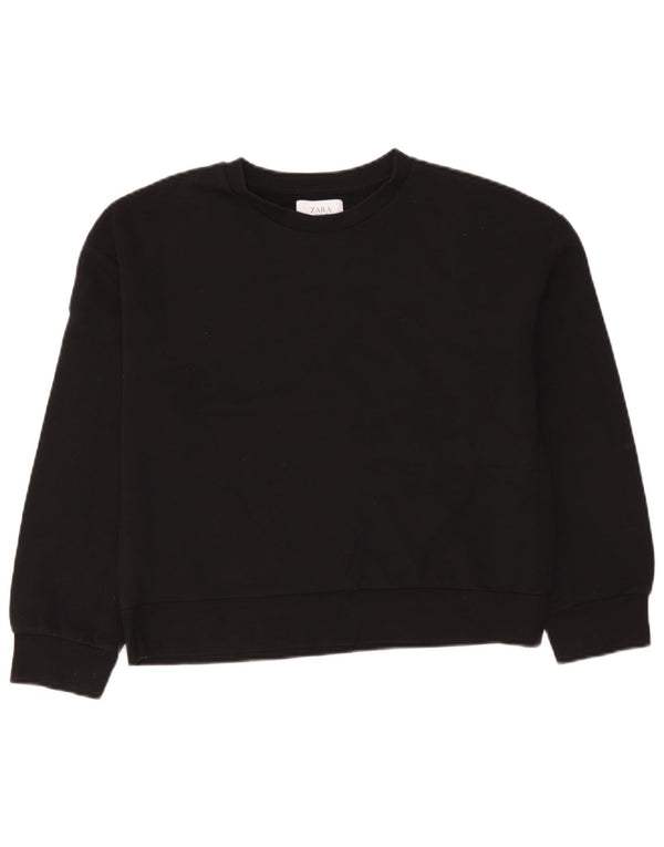 Felpa oversize Zara Trafaluc da donna UK 10 piccola in cotone nero