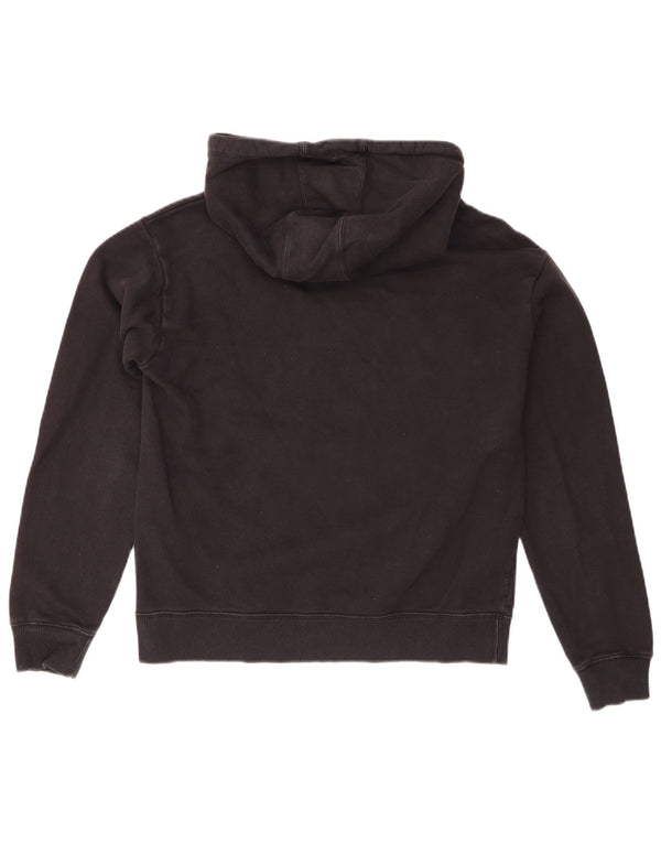 Maglione con cappuccio oversize grafico da donna Champion UK 10 piccolo cotone nero