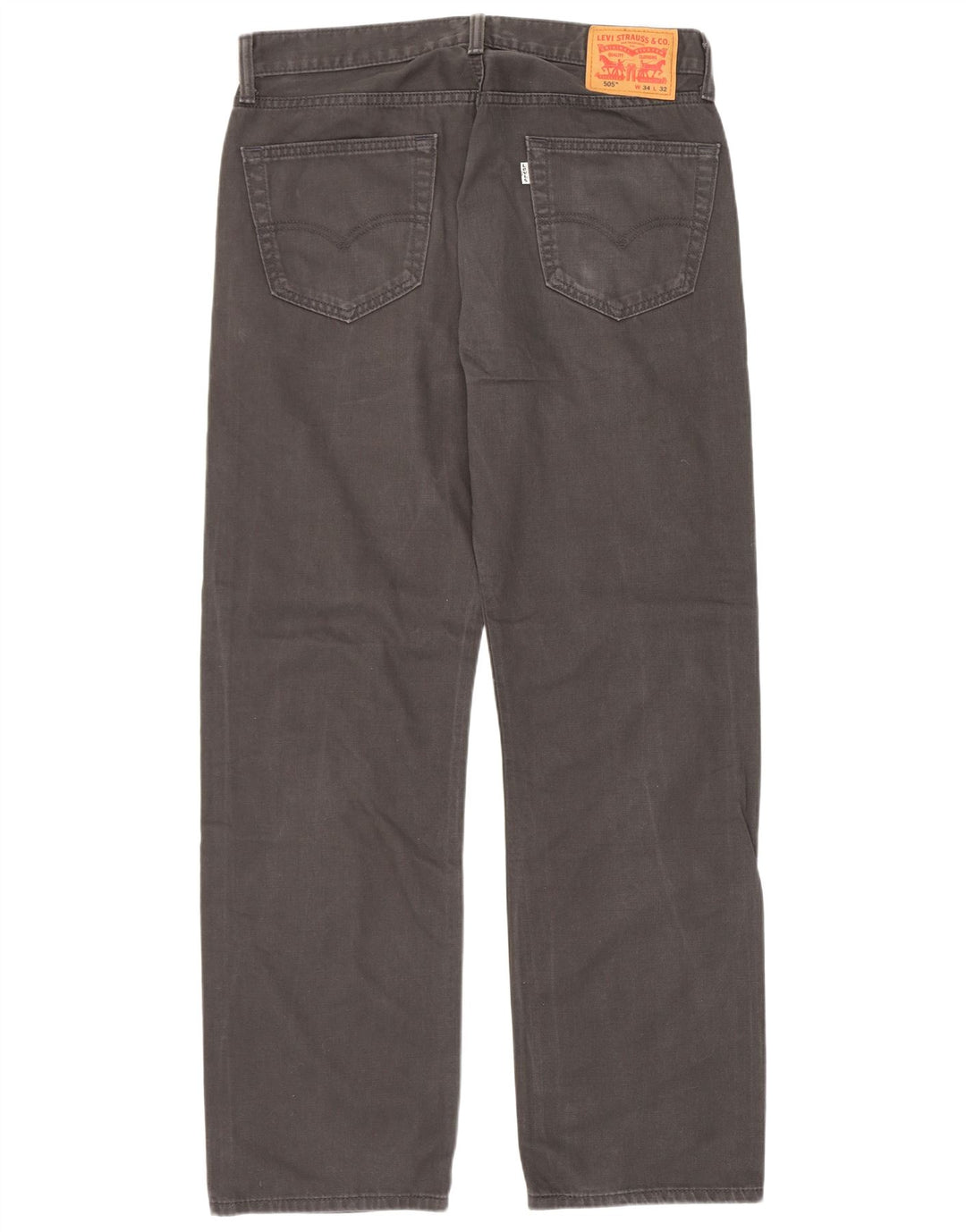 Levi's Uomo 505 Jeans dritti W34 L32 Cotone grigio