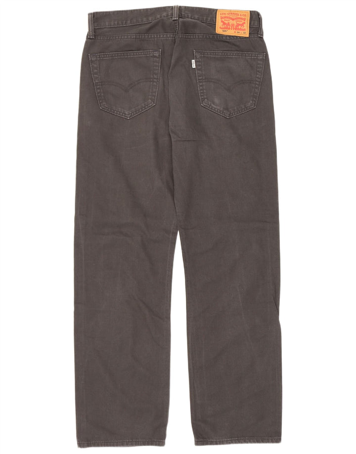 Levi's Uomo 505 Jeans dritti W34 L32 Cotone grigio