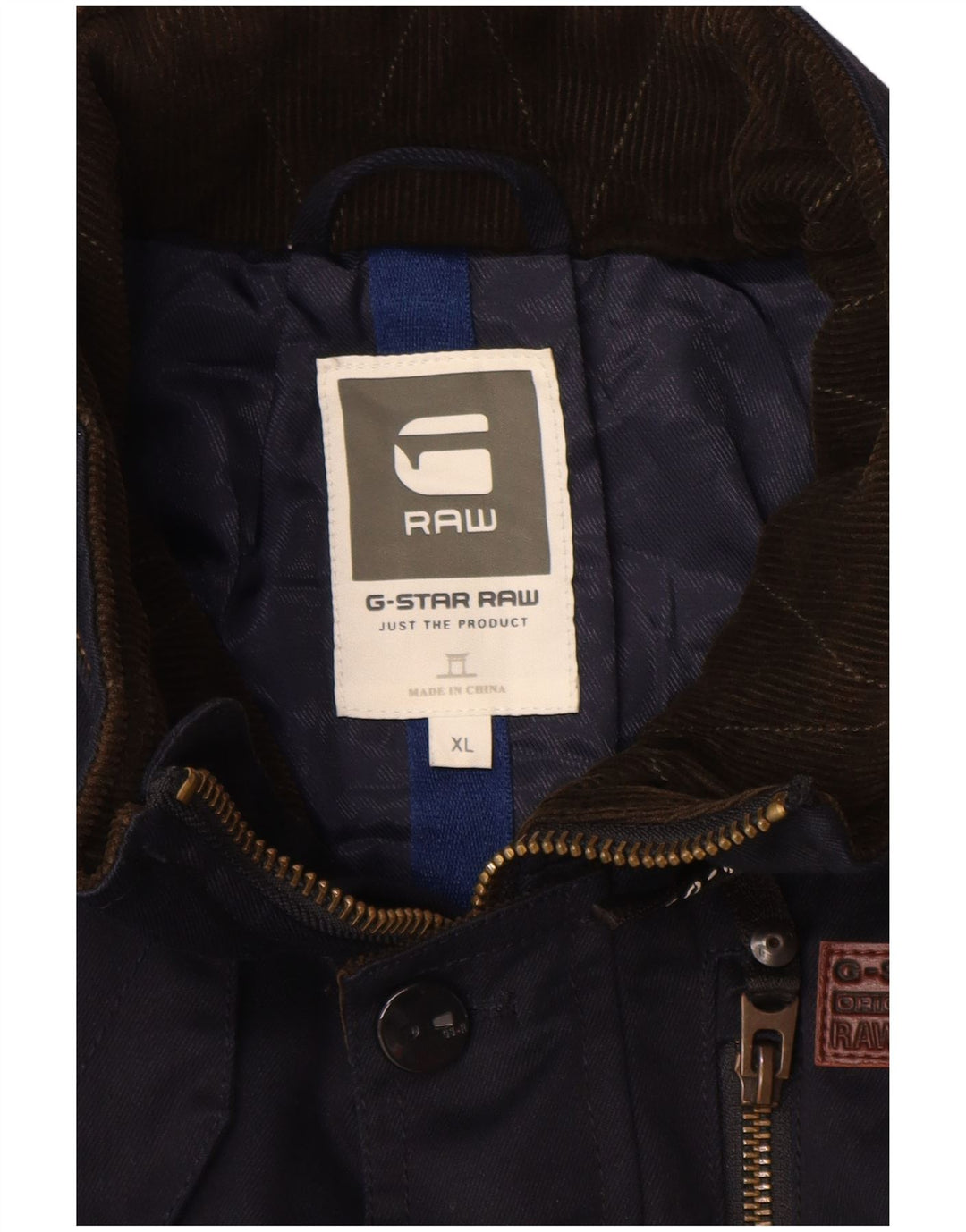 Giacca utility da ragazzo G-Star 13-14 anni XL in cotone blu navy