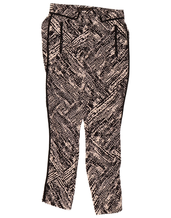 Pantaloni casual slim da donna Zara con motivo astratto piccoli W26 L27 neri