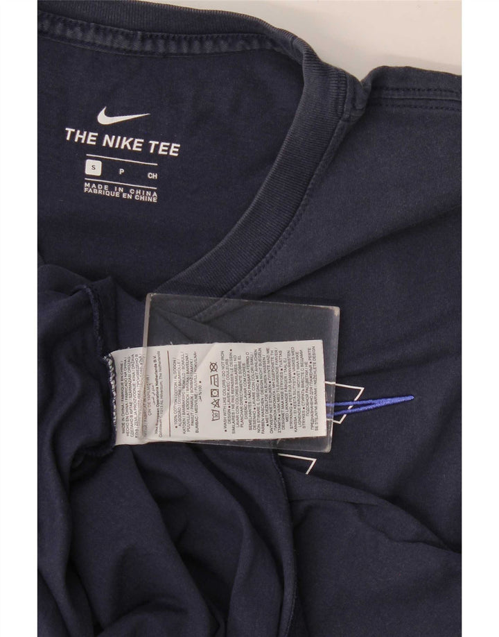 T-shirt grafica da uomo Nike Top Small in cotone blu navy