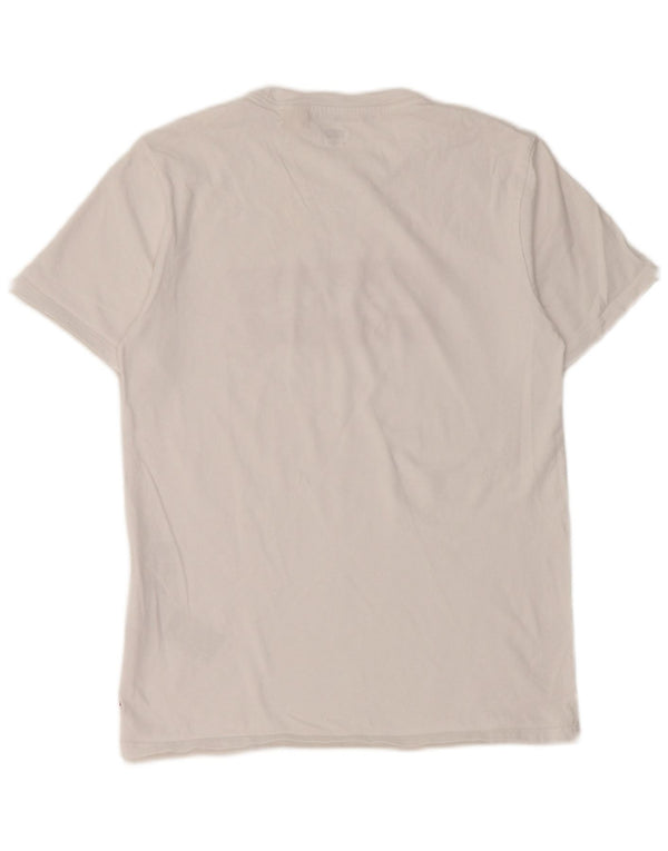 T-shirt grafica da donna Levi's Top UK 10 piccola in cotone bianco