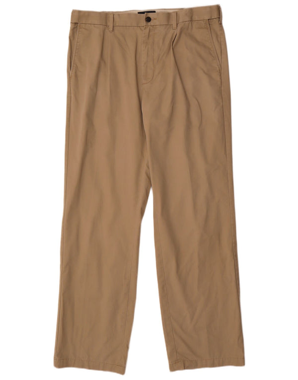 Pantaloni chino dritti Marks & Spencer da uomo blu Harbour W36 L33 Beige