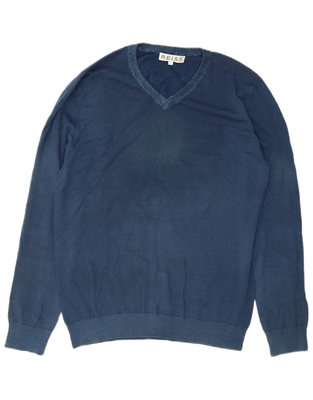 Maglione da uomo con scollo a V Reiss grande blu navy