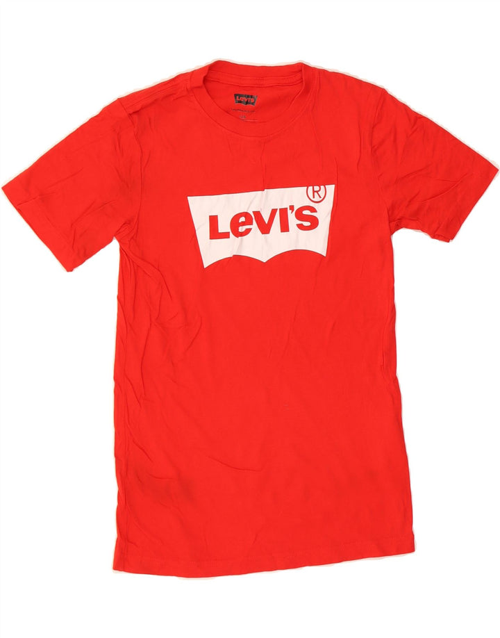 LEVI'S Boys Graphic T-Shirt Top 11-12 Years Red Cotton Vintage Levi's and Second-Hand Levi's from Messina Hembry 