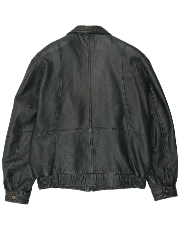 Giacca in pelle da uomo VINTAGE EU 56 3XL Pelle verde