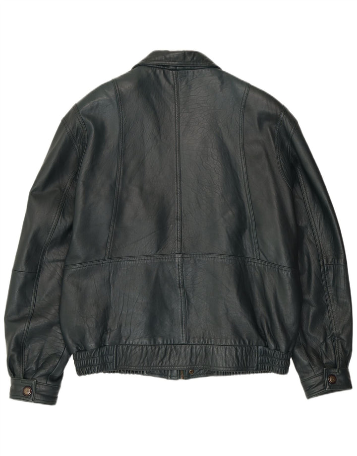 Giacca in pelle da uomo VINTAGE EU 56 3XL Pelle verde