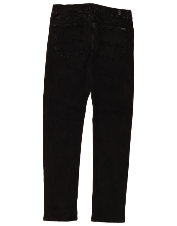 7 For All Mankind Jeans slim da uomo W34 L32 Cotone nero
