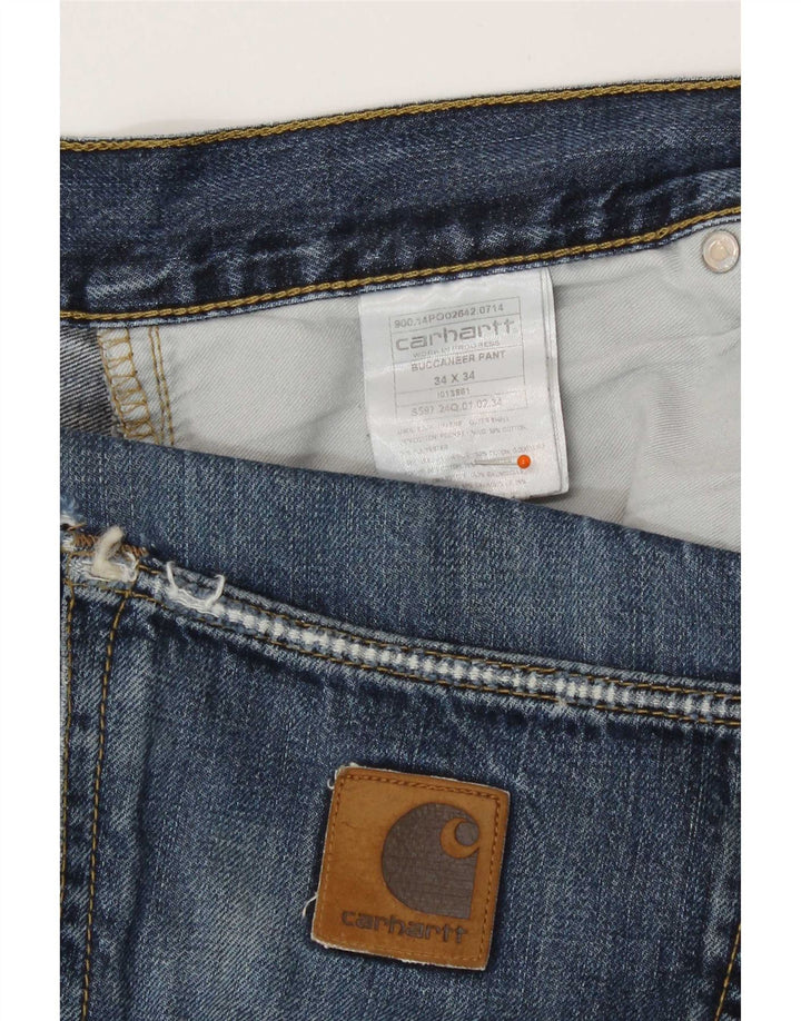 Jeans dritti da uomo Carhartt W34 L34 cotone blu