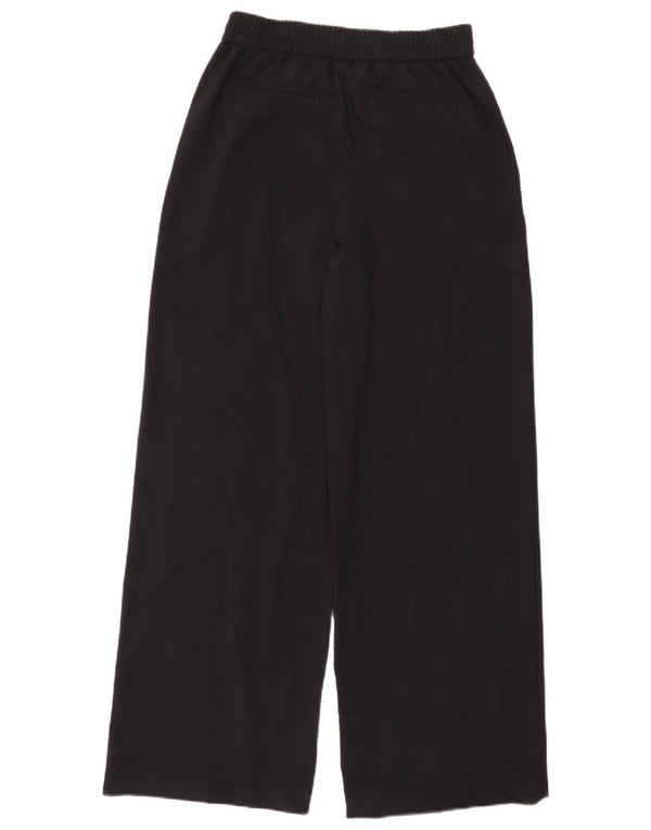 Pantaloni chino a vita alta da donna Marks & Spencer UK 10 piccoli W30 L31 neri