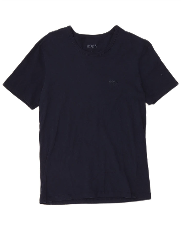 T-shirt da uomo Hugo Boss Top Small in cotone blu navy
