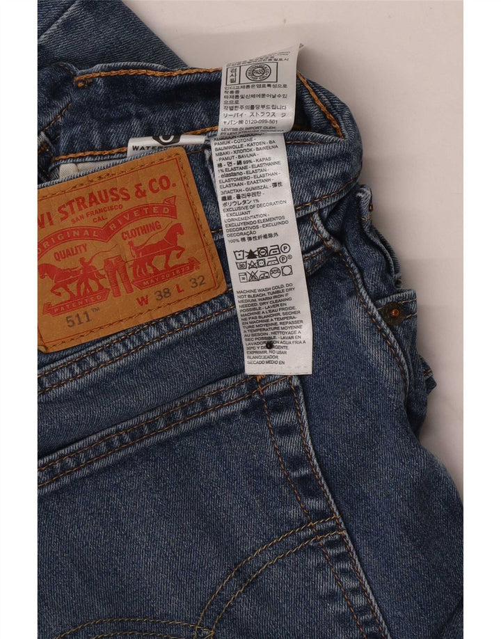 Levi's Uomo 511 Jeans slim cropped W38 L25 Cotone Blu