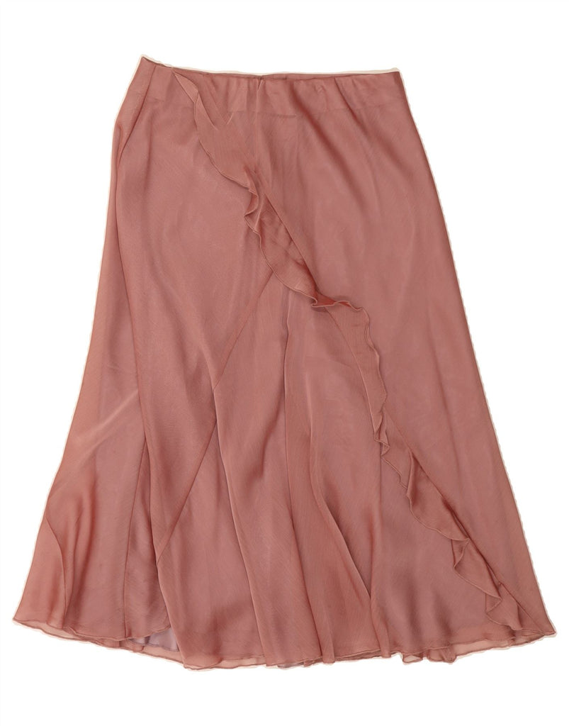 JOHN BENTLEY Womens A-Line Skirt UK 16 Large W30 Pink Polyester Vintage John Bentley and Second-Hand John Bentley from Messina Hembry 