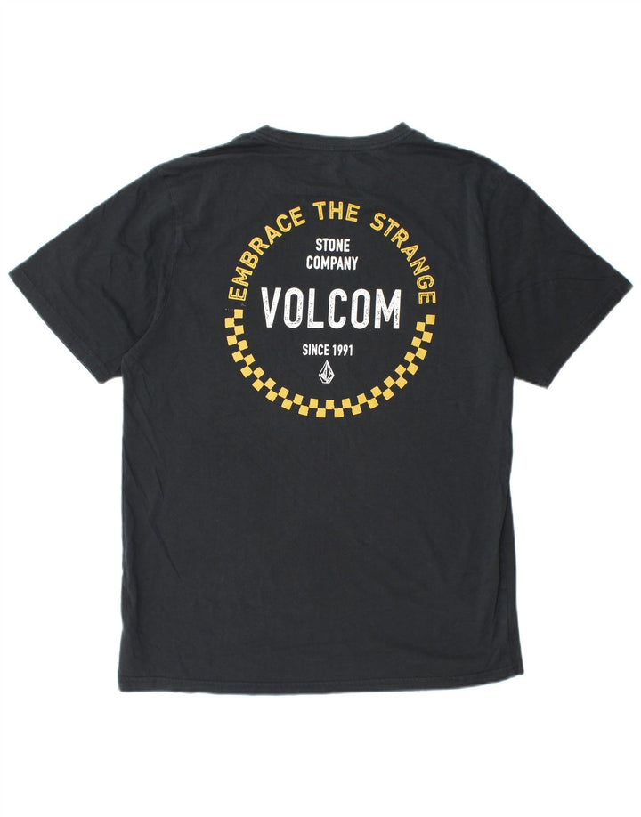 VOLCOM T-shirt grafica da uomo dal taglio moderno, grande, in cotone nero