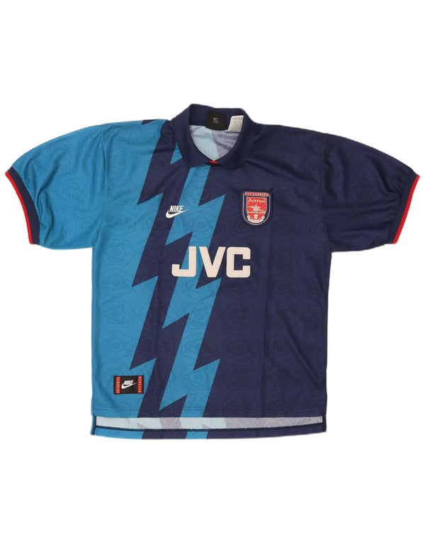 Maglia Nike Uomo Arsenal FC 1995-1996 Away XL Blu Colourblock Sports