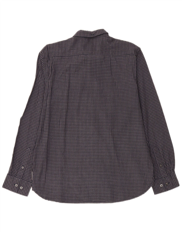 Camicia da uomo in flanella French Connection grande cotone a quadretti blu navy
